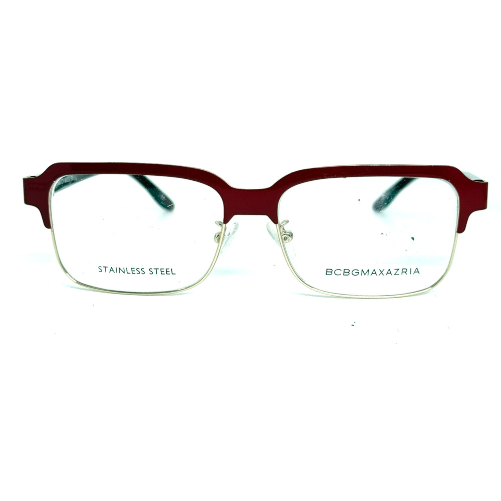 BCBGMAXAZR IA Vangeline Red Eyeglasses Frames Half Rim Red H20725